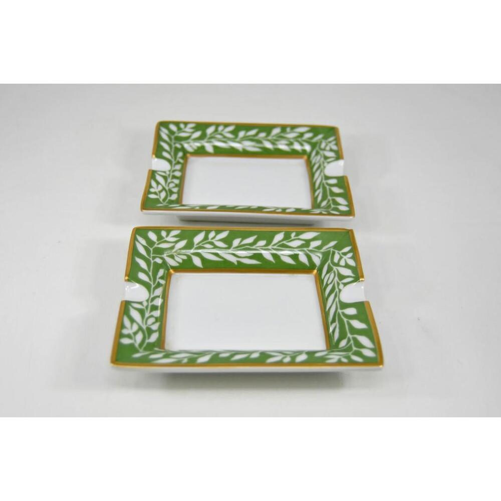 Royal Limoges Michelle Halard Baumaniere Provence Olive Leaf Porcelain Ashtray